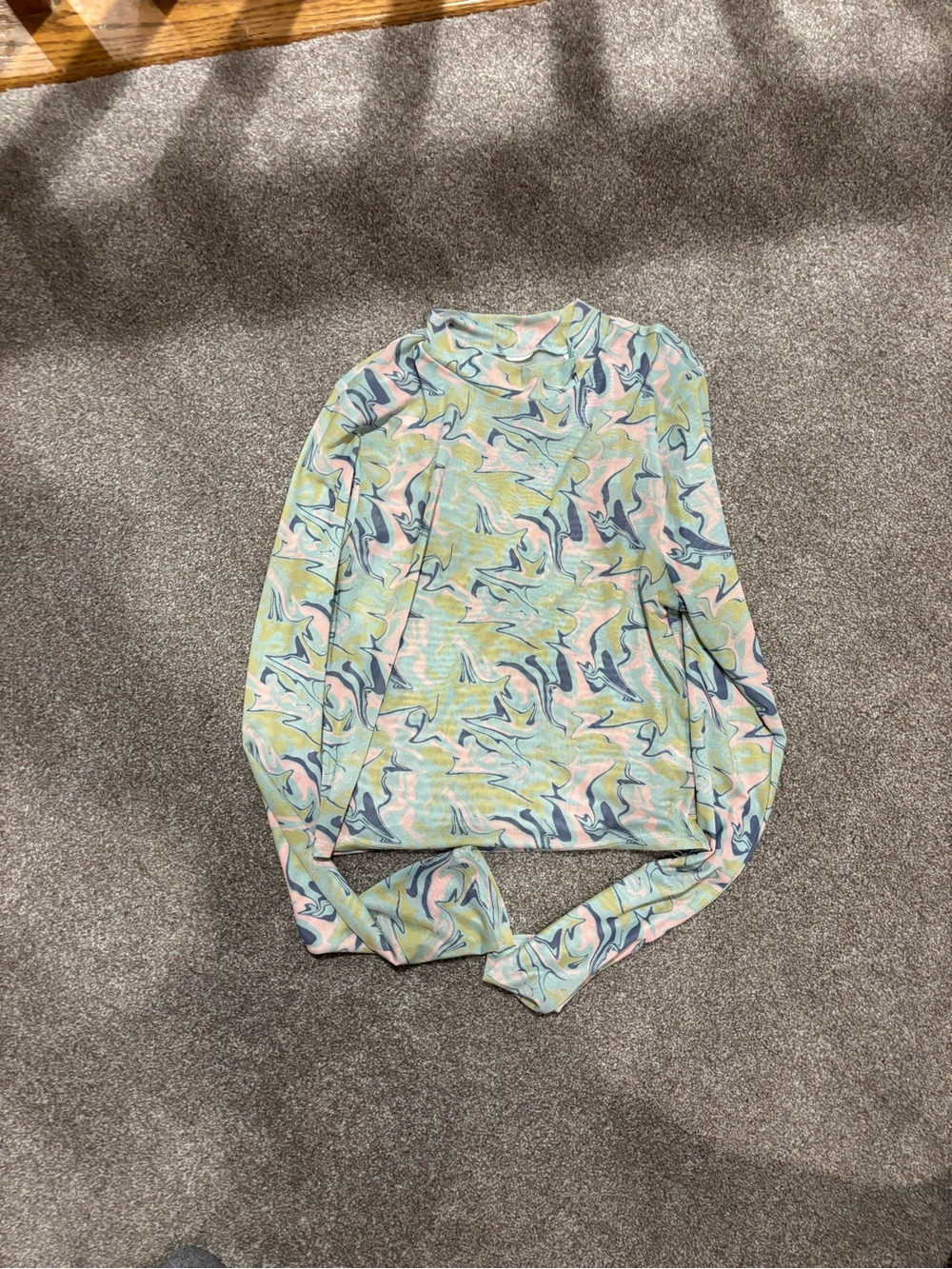 Pastel Swirl Long Sleeve Top - Multicolor